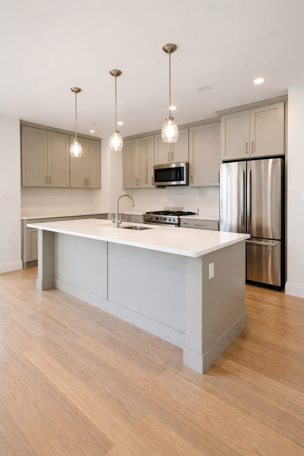 Freshly cleaned kitchen ready for move in or showing